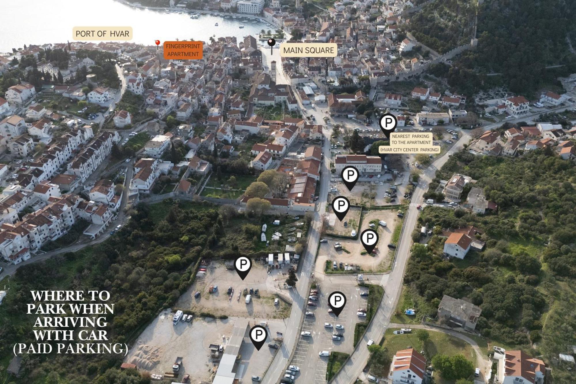 Fingerprint Central Apartment 5 Min From Center & Beach Hvar Town Buitenkant foto